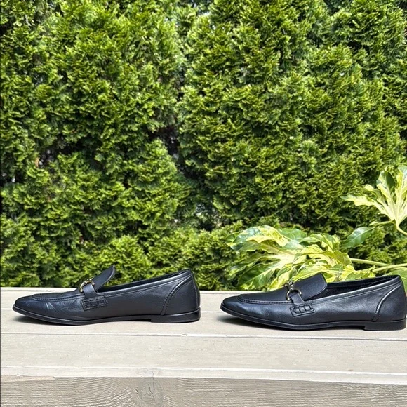 Zara Black Leather Loafers with Horsebit Detail Size 8 (39) - Picture 5 of 8